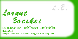 lorant bocskei business card